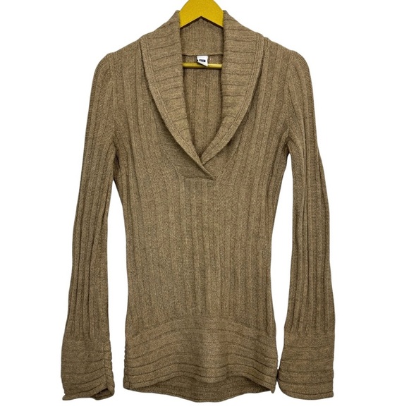 Vintage Y2K GAP Fitted V-Neck Sweater Size S Brown Wool Blend Bella Swan Preppy - Picture 1 of 7